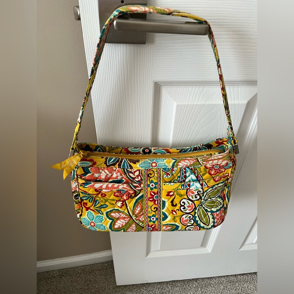 Vera Bradley Yellow and Red Paisley Shoulder Bag
